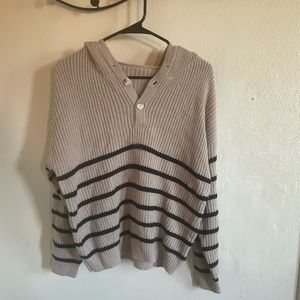 Ladies sweater with hood, small,